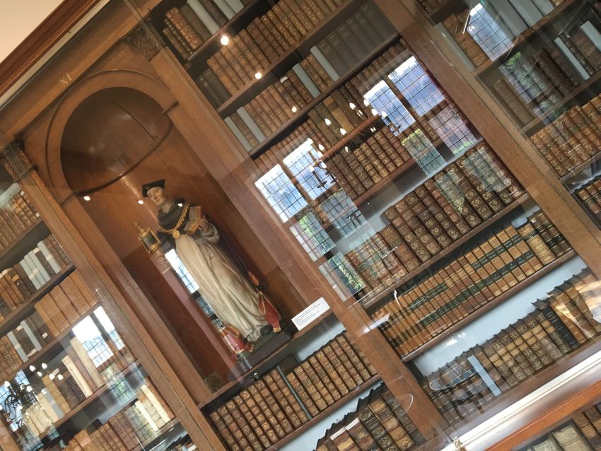 Bücherregal in der Dominikanerbibliothek in Gent